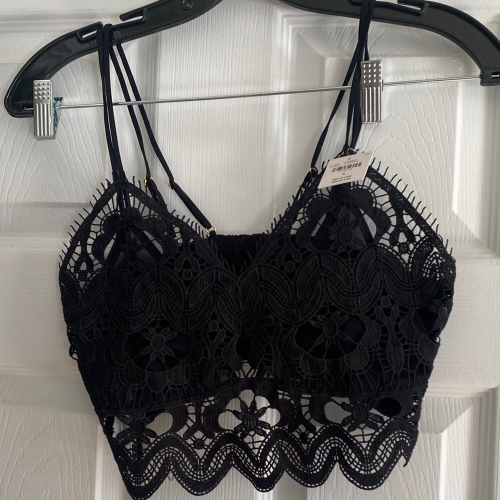 Anthropologie Black Lace Bralette